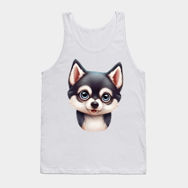 Pawfect Alaskan Klee Kai Tank Top by Art By Mojo